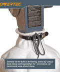 Pro Grade 1-Micron Dust Filter Bag For Wall Mount Dust Collectors attached with drawstring and band clamp