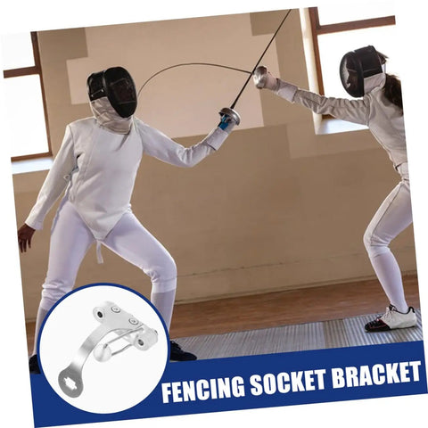 Fencers practicing with focus on Two Pack Epee Socket Replacement Tool Durable Stainless Steel Stand for Fencing Training