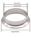 Sanitary stainless steel 304 long weld-clamp ferrule for tri-clamp, fits 3 in tube OD