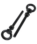 Beefy 4 Pack M12 Stainless Steel Eye Bolts 150mm Long With Washers And Hex Nuts Black Heavy Duty Shoulder Lifting Ring Eyebolts