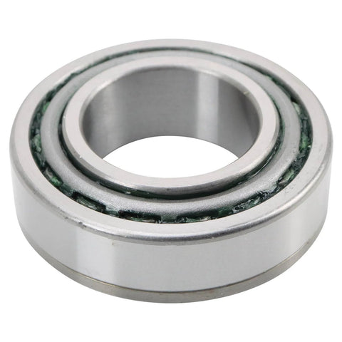 Close-up of a metal wheel bearing from the Rear Wheel Bearing And Seal Kit For 1998 2004 Jeep Grand Cherokee 2001 Cherokee And 2002 Liberty Includes Two Rear Wheel Bearings And Two Seals For Easy DIY Replacement.