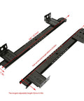 Hella Sturdy 2 Pack Premium Keyboard Slides For Desk 14 Inch Thickened Steel Drawer Glides smooth black slide rails with measurements