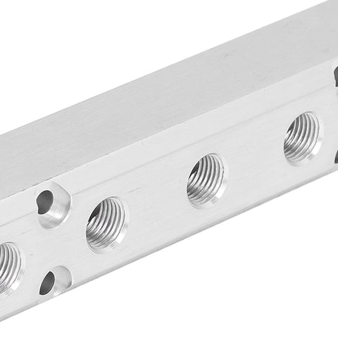 Beefy Heavy Duty Pneumatic Aluminum Air Manifold Splitter for Quick Connects and No Leak Operation with multiple outlets and aluminum build