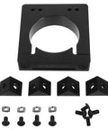 Heavy Duty Sixty Five Millimeter Cnc Spindle Motor Holder And Clamp Mount Bracket For Router Machines shown with screws and clamps