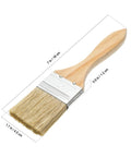 Single brush from 30 Pcs Wood Stain Brushes With Thick 12mm Wood Handles, 2 Inch Flat Paint Brushes For Walls, Trim And Deck Staining, Edging.