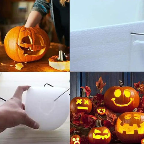 Electric Foam Cutter With Hot Wire Styrofoam Pen For Detailed Carving And Sculpting High Temp 450 C creating pumpkin designs and shapes.