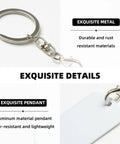 Slick Mini Abstract Rectangle Aluminum Keychain Featuring A Dope Scattered Grid Plated Finish Rust Resistant Metal Key Holder and Bag Charm Daily Accessory For Her And Him close-up showing key ring and pendant details.