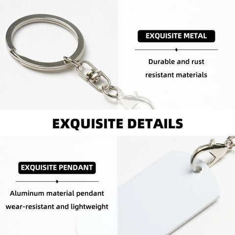 Slick Mini Abstract Rectangle Aluminum Keychain Featuring A Dope Scattered Grid Plated Finish Rust Resistant Metal Key Holder and Bag Charm Daily Accessory For Her And Him close-up showing key ring and pendant details.