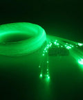 End Glow PMMA Optical Fiber Light Cable 1.0mm Diameter 4921ft Roll 1500m For LED Fiber Optic Star Ceiling Lighting glowing green.