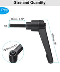 10 Pieces Adjustable Lever Handles M5 20mm Metric Male Thread Level Clamping Hand Stud Knobs Rotating Screw Handles With Locking Lever Black