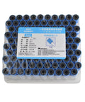 Veterinary Lab Vacuum Blood Collection Coagulation Tubes With Buffered Sodium, 2ml Capacity, Blue, 100pcs Pack, top view