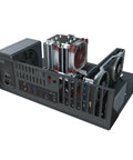 Open Frame Gaming PC Case And Test Bench Rig For E-ATX ATX M-ATX ITX Motherboards with components installed, black design.