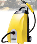 Hot Shot 3.5L High Pressure Steam Cleaner With Adjustable Pressure For Tough Grease And Deep Cleaning Includes Long Hose And Pro Accessories, yellow steam cleaner with flexible hose.