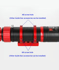 Rock Solid Astronomical Guider with Smooth Focusing and Reliable Guiding for 50ED 50/240 F4.8 showing M5 screw holes.