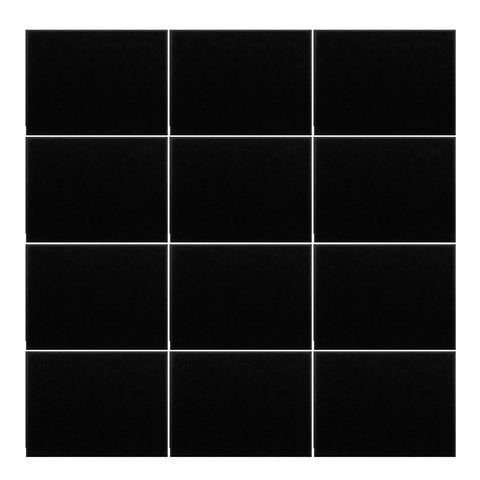 12 Pack Soundproof Acoustic Wall Panels With Strong Adhesive Backing Textured Polyester Fiber Noise Reduction Tiles arranged in grid.