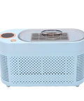 Portable Countertop Mini Ice Maker Makes Ten Snappy Cubes On The Fly In Just Fifteen Minutes With Ultra Quiet Operation, blue unit.