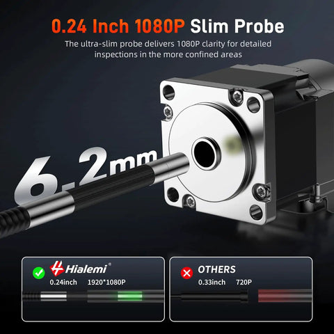 Beast Pro Grade Two Way Articulating Borescope With Light 1080P Endoscope Camera Flexible Probe And 5 Inch IPS Screen IP67 Waterproof 5 Foot Cable For Auto Aircraft And Industrial Inspections 0.24 inch 6.2mm probe
