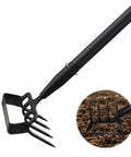 2 In 1 Garden Hoe Tool With Adjustable Length From 37 To 72 Inches, Ergonomic Handle For Easy Weeding And Raking, Durable Rust Proof Blade