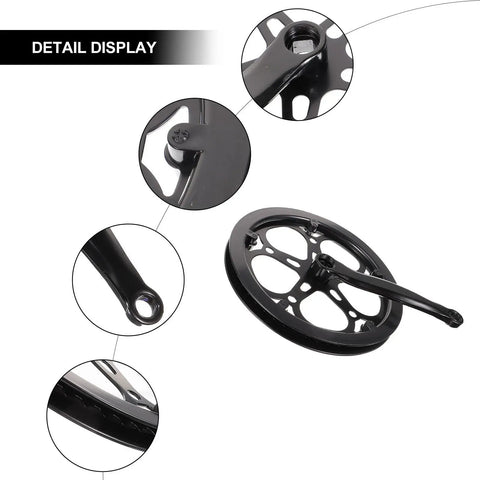 52T 170mm Crank Arm For Single Speed Road Bike Fixie Replacement Crankset With Durable Iron Construction High Performance Chainring detail