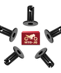 Rock Solid Badass 7075 Aluminum Dzus Fasteners 5/16 Inch Flush Allen Head Quarter Turn Rotating Buttons 0.500 Grip Black Heavy Duty Top Shelf Hardware 5 Pack for automotive use.