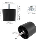 Round Black Sofa Legs Set 8 Premium Plastic Couch Legs with 8 Four Claw T Nuts No Fuss DIY Easy Install for Sofas and Chairs