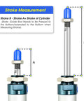 Diagram showing stroke measurement of 16mm Bore 100mm Stroke Pneumatic Cylinder Double Acting With Y Connector And 6mm Fittings.