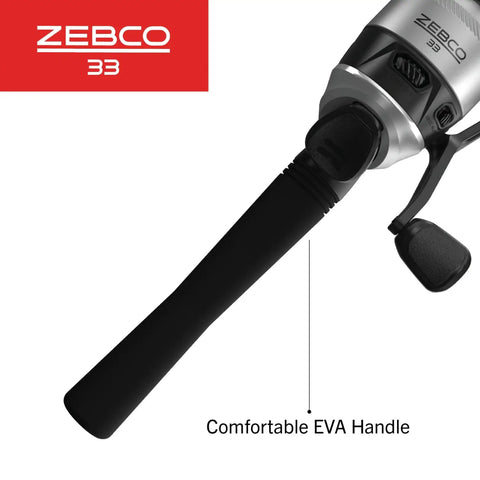 Grab And Go Spincast Rod And Reel Combo With A Six Foot Two Piece Fiberglass Rod And Size 30 Reel Quick Set Anti Reverse Bite Alert EVA Handle