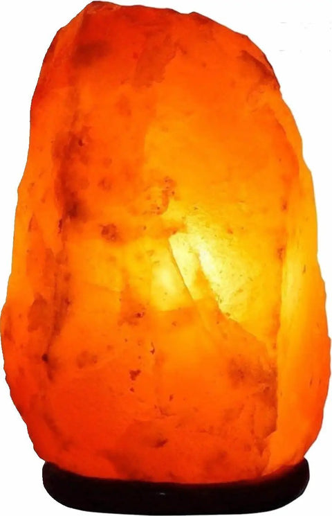 Dimmable Pink Himalayan Salt Lamp With Handcrafted Wooden Base, Natural Crystal Glow For Cozy Night Light And Home Decor