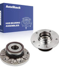 Rear Wheel Hub Bearing Assemblies Left And Right With ABS Replacement For 2011 2014 Volkswagen Jetta 2019 2021 Volkswagen Jetta 2015 2020 Audi A3 2006 2013 Audi A3 Two Piece Set With Enhanced Braking Performance And Quiet Ride shown with packaging.