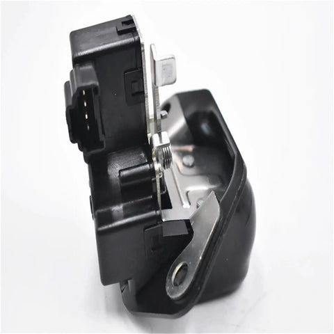 Car Rear Tail Gate Latch for Renault Koleos, close-up view showcasing black plastic and metal components.