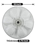 Top view of Wash Plate Pulsator Assembly Replacement For LG Kenmore Sears Washers AGZ72909711 AP6800730, 18 inch wide