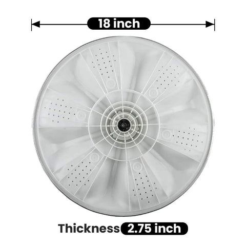 Top view of Wash Plate Pulsator Assembly Replacement For LG Kenmore Sears Washers AGZ72909711 AP6800730, 18 inch wide