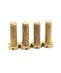 Premium Solid Brass Slotted Cheese Head Machine Screws Din84 Standard Corrosion Resistant Hardware Fasteners, M2 to M6, Pack of 50.
