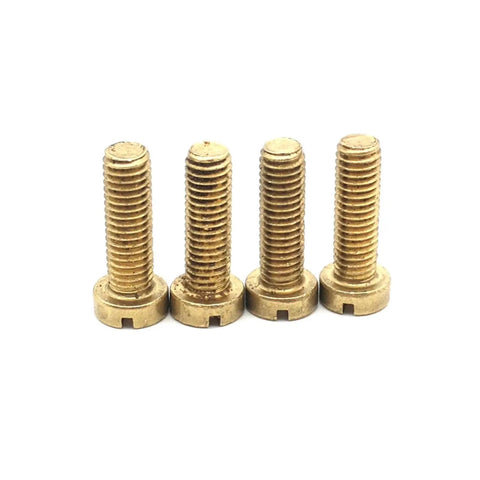 Premium Solid Brass Slotted Cheese Head Machine Screws Din84 Standard Corrosion Resistant Hardware Fasteners, M2 to M6, Pack of 50.