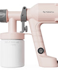 Ultra Light Paint Sprayer Gun For Indoor And Outdoor Work Featuring Sweet Pink Body close-up showing ergonomic design and 600ml cup.