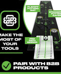 Playoff putting mat with staggered putting gates and pro path mirror, use with 4 Pack Golf Putting Gates Pro Path for Indoor and Outdoor Practice, Portable Putting Aid to Boost Stroke Control, Accuracy, and Confidence for Every Skill Level with No Hassle.