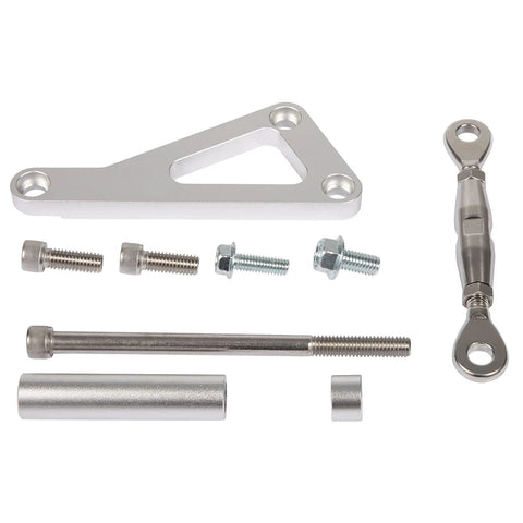 Adjustable Billet Alternator Bracket Kit For Chevy Small Block V8 With Long Water Pump Polished Aluminum components layout