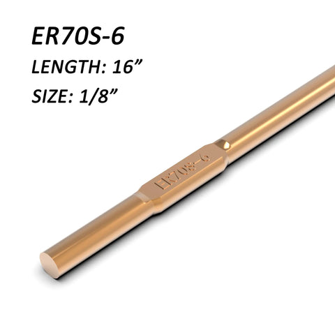 ER70S-6 Tig Welding Rod For Mild Steel 1/8x16 5 Lb Copper Coated Carbon Steel Rod detail view