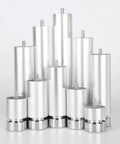 6 Pack M10 Furniture Leg Bolts For Tables And Desks Height Adjustable Metal Replacement Feet in silver finish