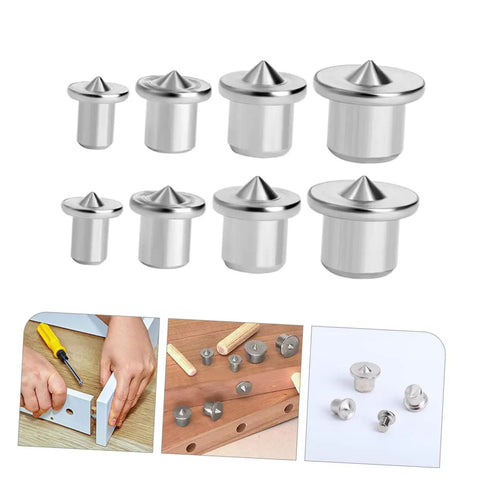 Two Set Dowel Centering Tool Kit For Precise Alignment In Woodworking Projects Dowel Pin Centering Plugs For Accurate Hole Marking Steel Construction Drill Center For DIY Furniture And Carpentry, steel set