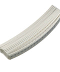 Curved stack of white strips from 1000 Pieces 0603 SMD Patch Resistor Kit With 50 Value Types Ranging From 620 Ohm To 220K Ohm, 5 Percent Tolerance