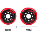 Inline Skate Replacement Wheels 72mm 76mm For Roller Blades And Skateboards 88A Hardness For Indoor And Street Use In Red Yellow Black Bearings Included Smooth Glide On Any Surface