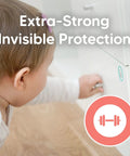 Magnetic Cabinet Locks For Babies No Drilling No Screws 10 Pack With 2 Keys Easy Install Kidproof Latches in use by a toddler