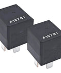 Pack of 2 12V DC 5-Pin Automotive Relay for Car and Truck - High-Performance OEM Direct Replacement for 04727370AA, 5081 B3, V4-1C-12V, Reliable Fuel Pump, Cooling Fan, and Electrical System Relay, black relay pair