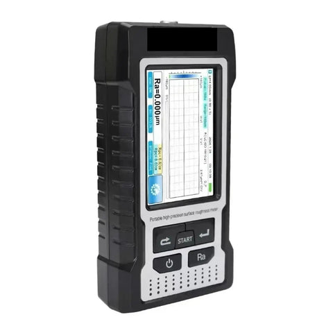 Portable Digital Roughness Tester Dead Nuts Precise Surface Measurement Tool displayed with screen and buttons for measurements.