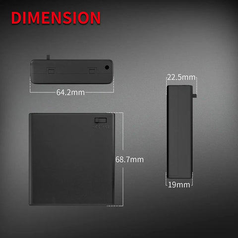 Go Big Or Go Home Heavy Duty 4 Aa Battery Holder With Switch And Tipped Leads For Snappy 6 Volt Hookups dimensions diagram