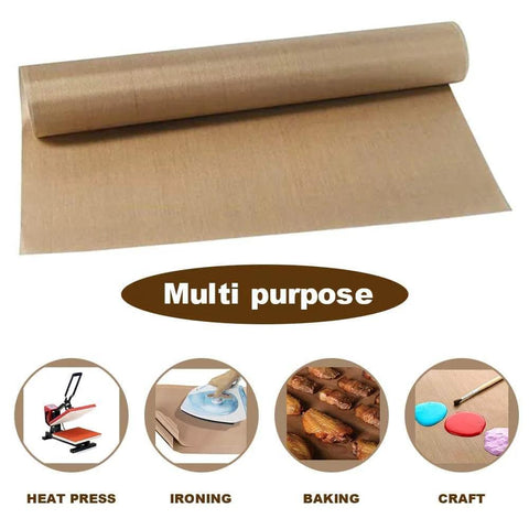 Three Pack 16x24 Inch PTFE Teflon Sheets, 0.11mm Thick, Nonstick Heat Press Sheets for Transfers, Reusable, Heat Resistant Craft Mats