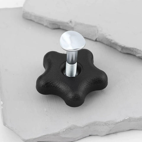 Grab This Awesome 4 Pack Lawn Mower Handle Knob Kit For Toros With Easy Screw Threads That Fit Multiple Models Totally Solid Upgrade For Your Yard Machines black plastic threaded knob with metal bolt