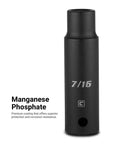 7/16 inch socket from Half Inch Drive Shallow And Deep Impact Socket Set SAE From Nine Sixteenths To One And A Half Inches 28 Piece