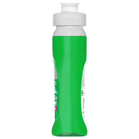 Side view of Original Scent Travel Size Dish Soap in a 3 Ounce Bottle Grease Cutting Liquid Dishwashing Liquid Case Of 72 Green Bottle